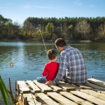 Father and son fishing